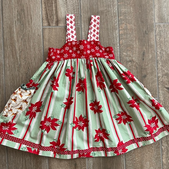 Matilda Jane Other - Matilda Jane Platinum Cheerful Lulu Poinsettia Holiday Top Sz 4